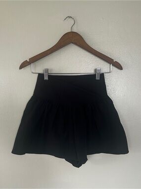 X by Gottex Black Flowy Athletic Skort Size Small High Rise Built In Shorts